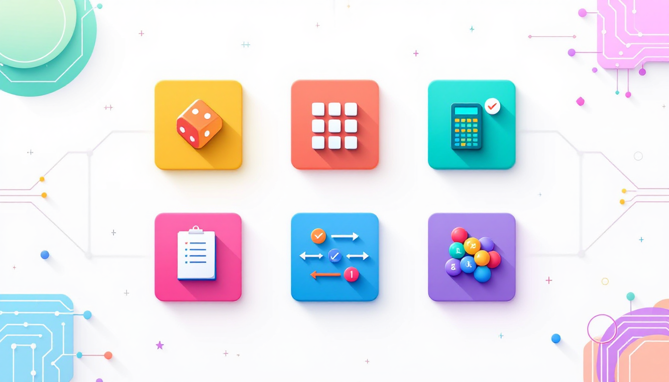 초보자를 위한 다섯 가지 파이썬 미니 프로젝트 아이디어를 나타낸 아이콘 이미지